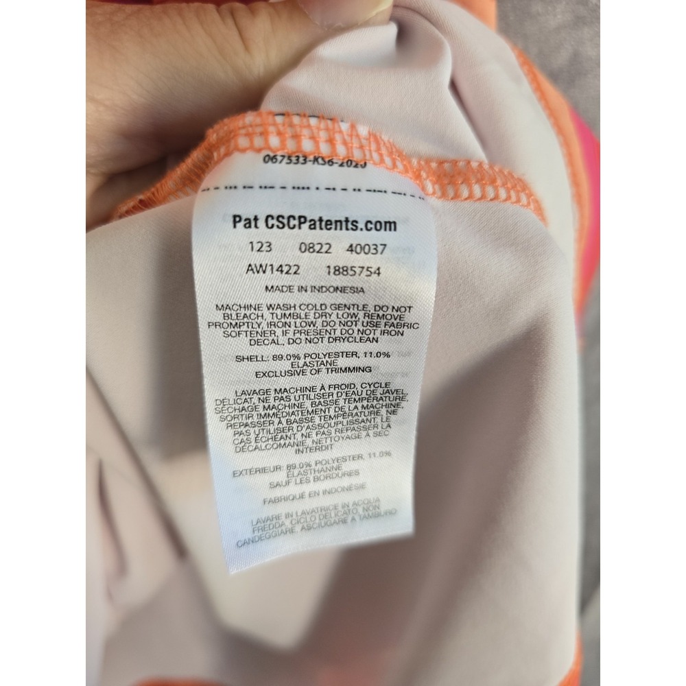Columbia Women's Large Chill River Printed Dress Orange Stripes Size 1X - Picture 3 of 8